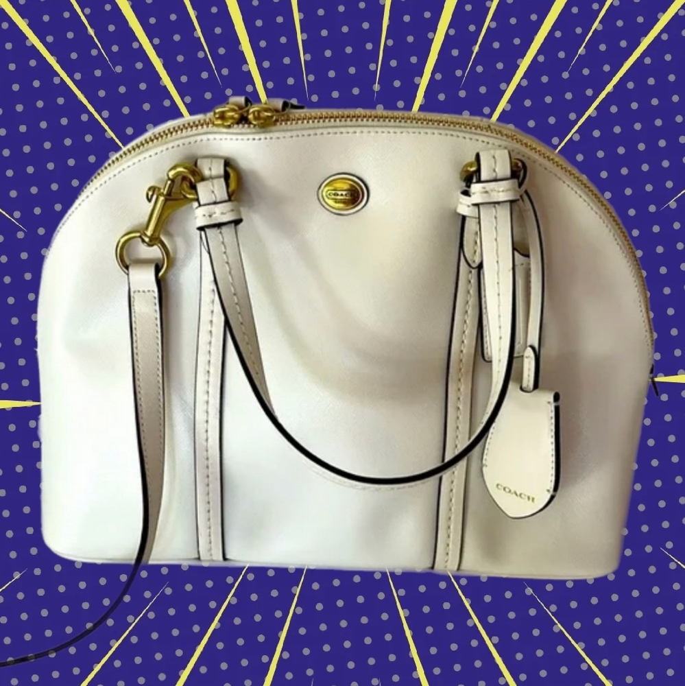 Coach Cream Leather Shoulder Bag
